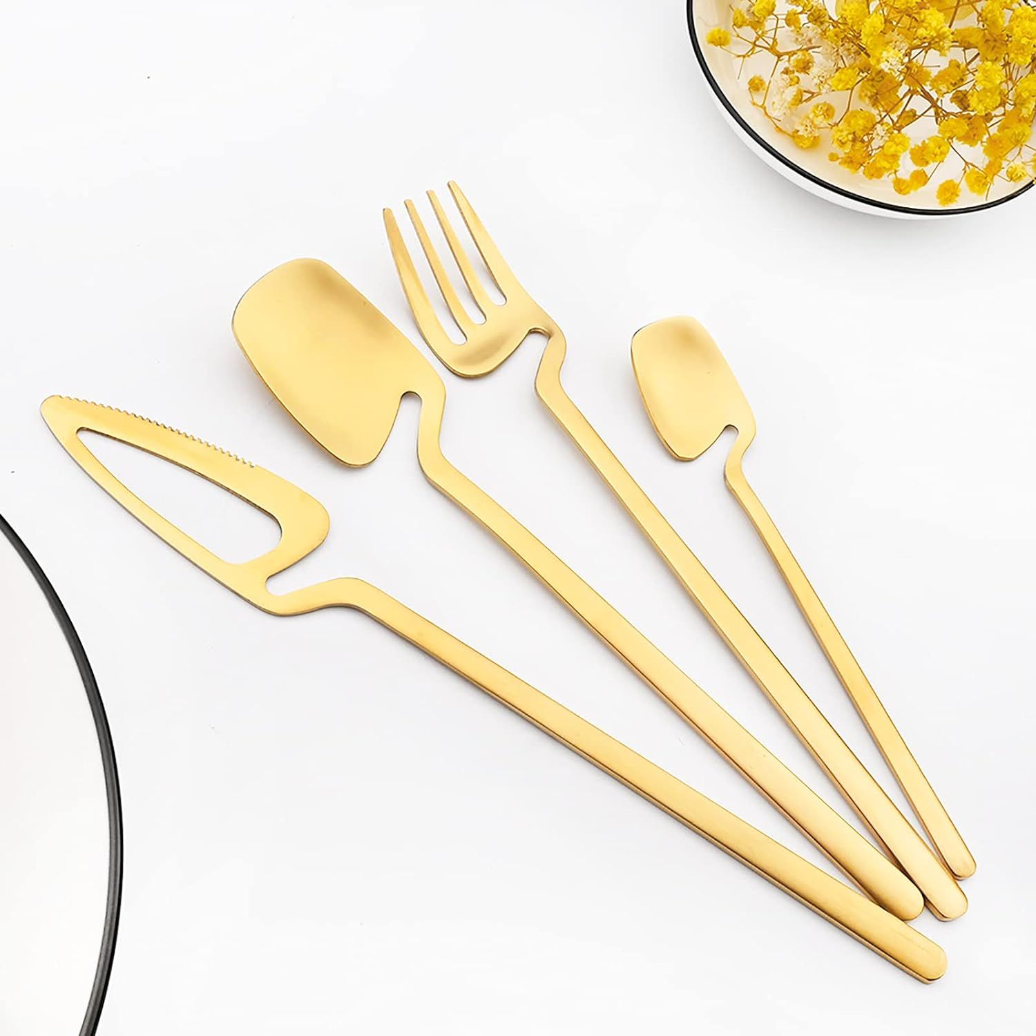 4-Pieces Hangable & Cute Stainless Steel Flatware Set — image 1