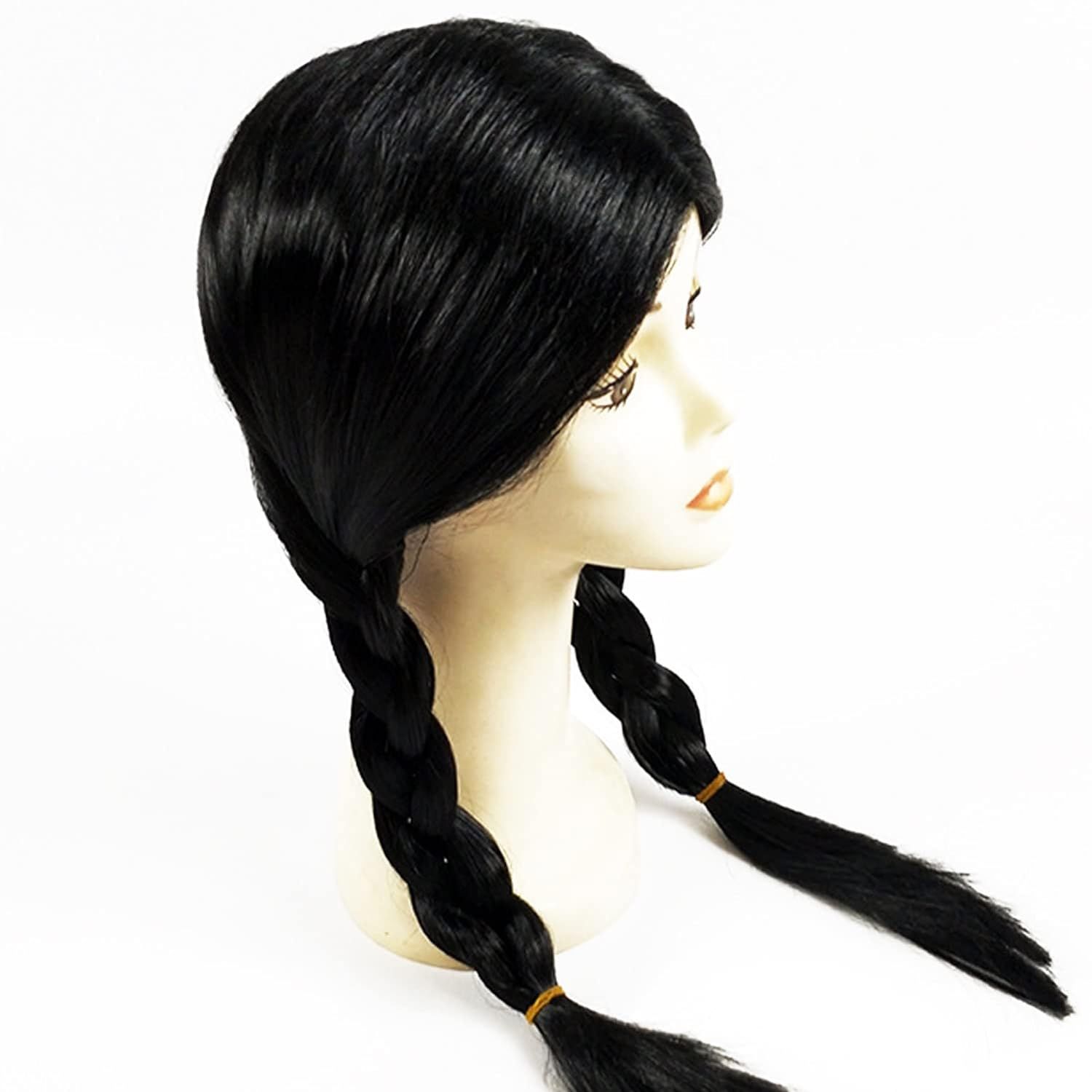 Black Braided Costume Wig Gothic Hair Wednesday Wigs for Halloween Cosplay view 4