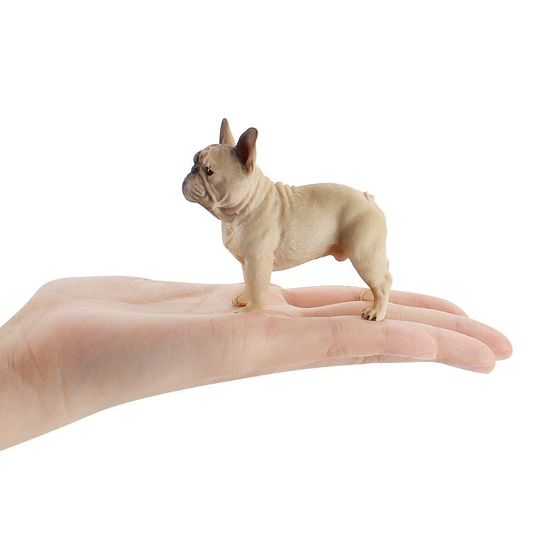 Realistic Lifelike French Bulldog Puppy Statue 6.5CM Tall Frenchie Dog Animal view 2