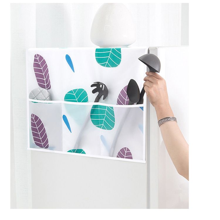 Refrigerator Fridge Cover Multifunctional Protector with Storage Bags for Home view 3