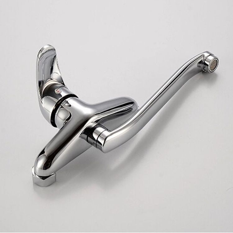 1PC Water Tap Wall-Mounted Length Socket Rotating Hot and Cold Kitchen Sink view 2