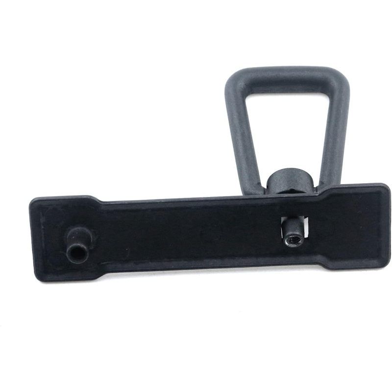 2.24" Mission Style Ring Cabinet Pull with Backplate Black Pack of 2 It is the
