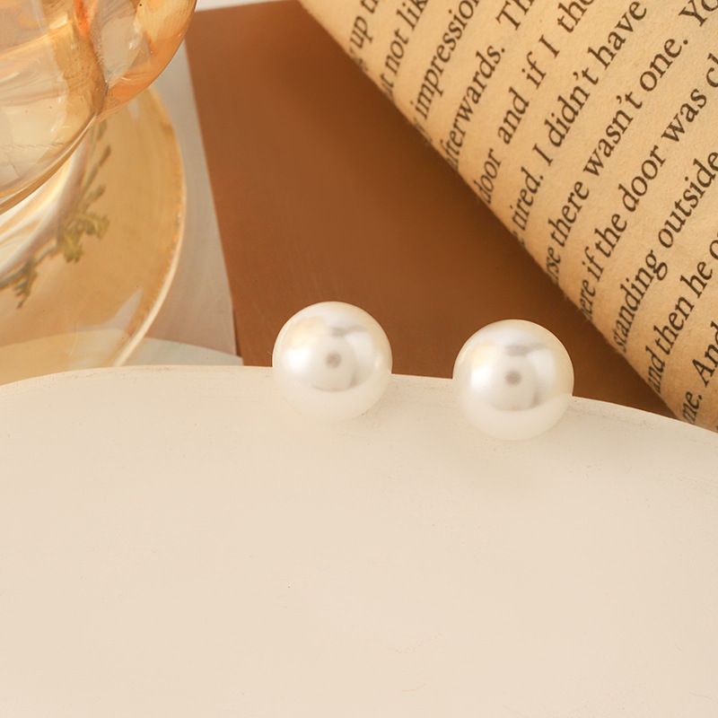 The Pearl Source White Pearl Earrings for Women - Stud Pearl Earrings view 2