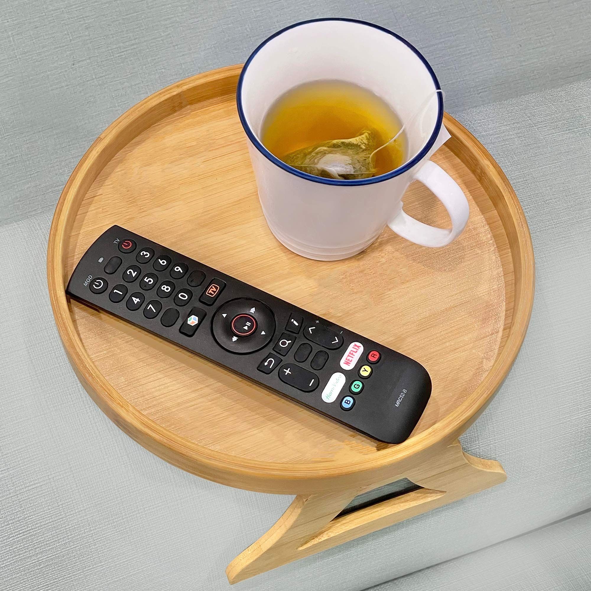 Sofa Arm Clip Tray, Side Table for Remote Controls/Drinks/Gamepads Holder view 3