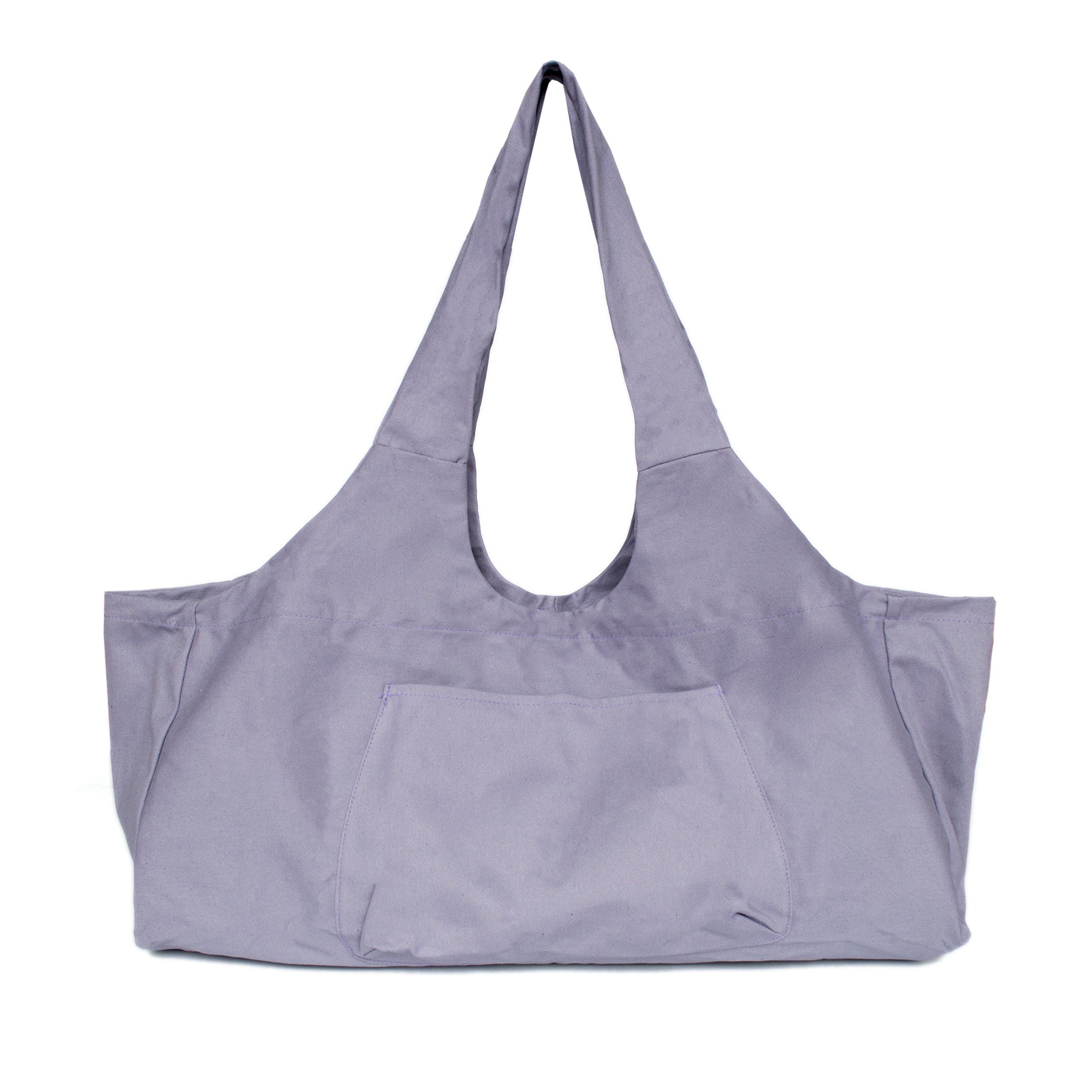 Yoga Mat Bag, Large Yoga Mat Tote Sling Carrier with Strap and Side Pocket view 2