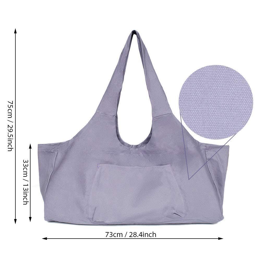Yoga Mat Bag, Large Yoga Mat Tote Sling Carrier with Strap and Side Pocket view 3