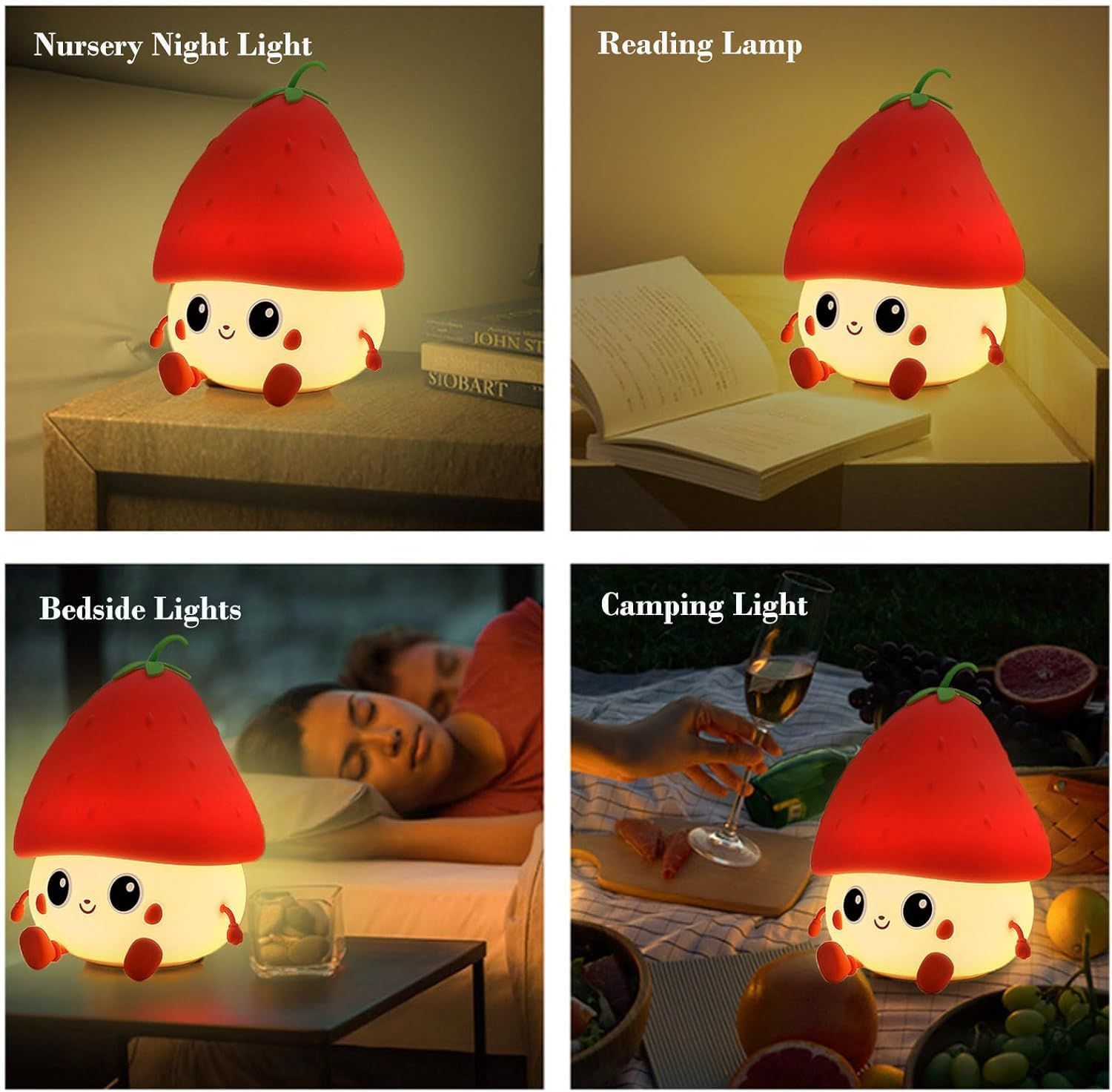 Cute Strawberries Night Light view 4