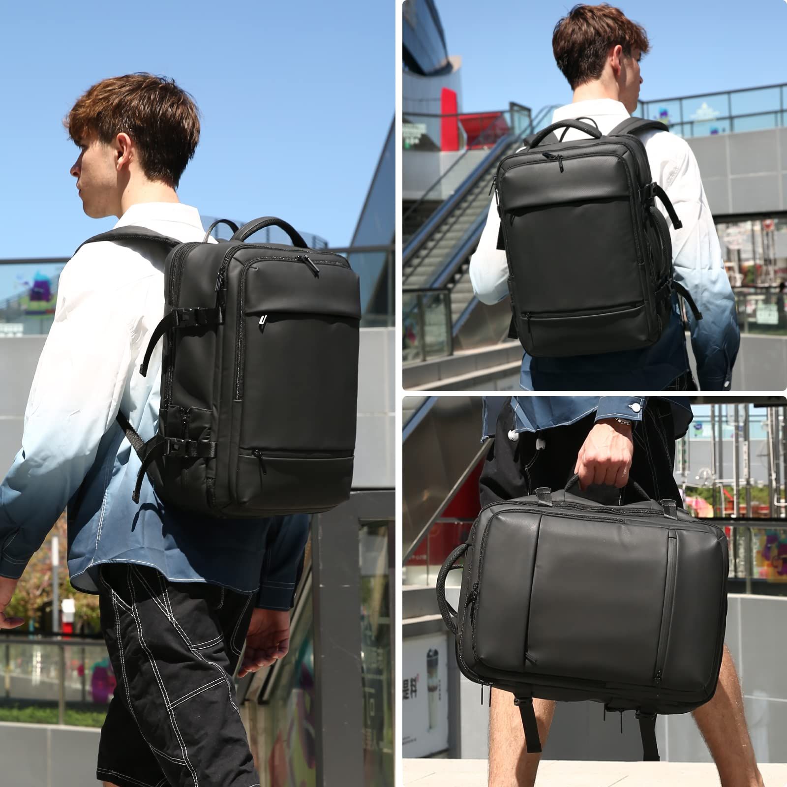 Large Carry On Backpack, 40L Expandable USB Backpack, 17.3” Laptop Backpack — image 1