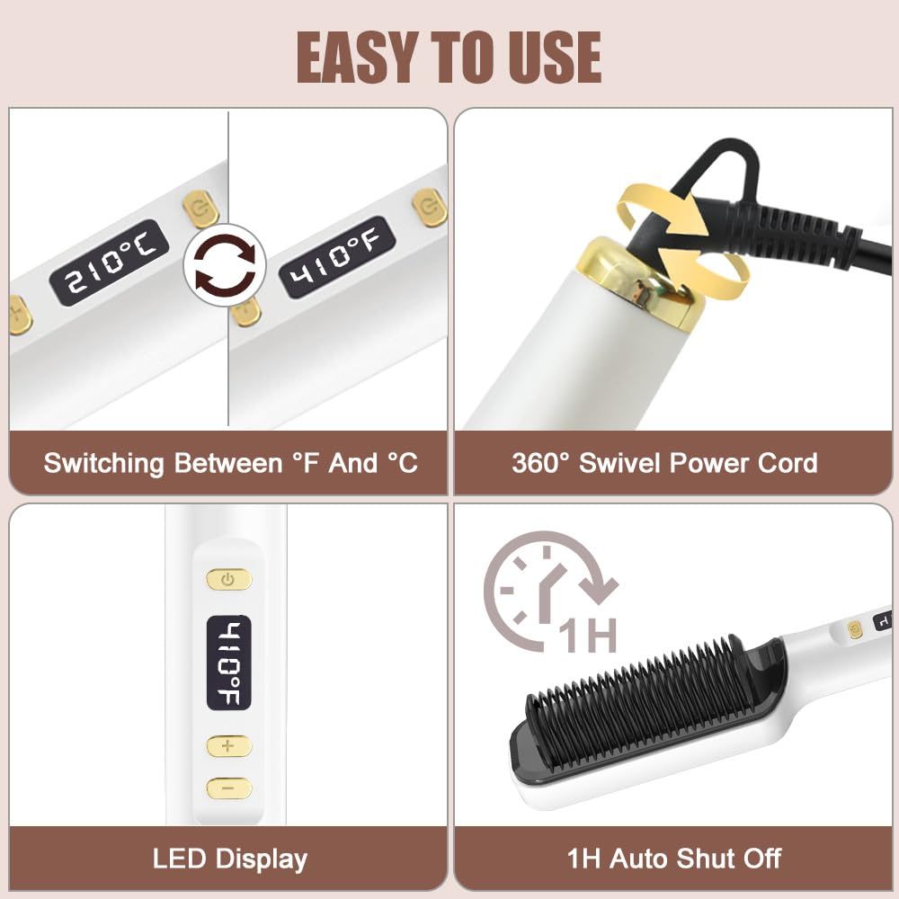 Anion Hair Straightener Brush view 4
