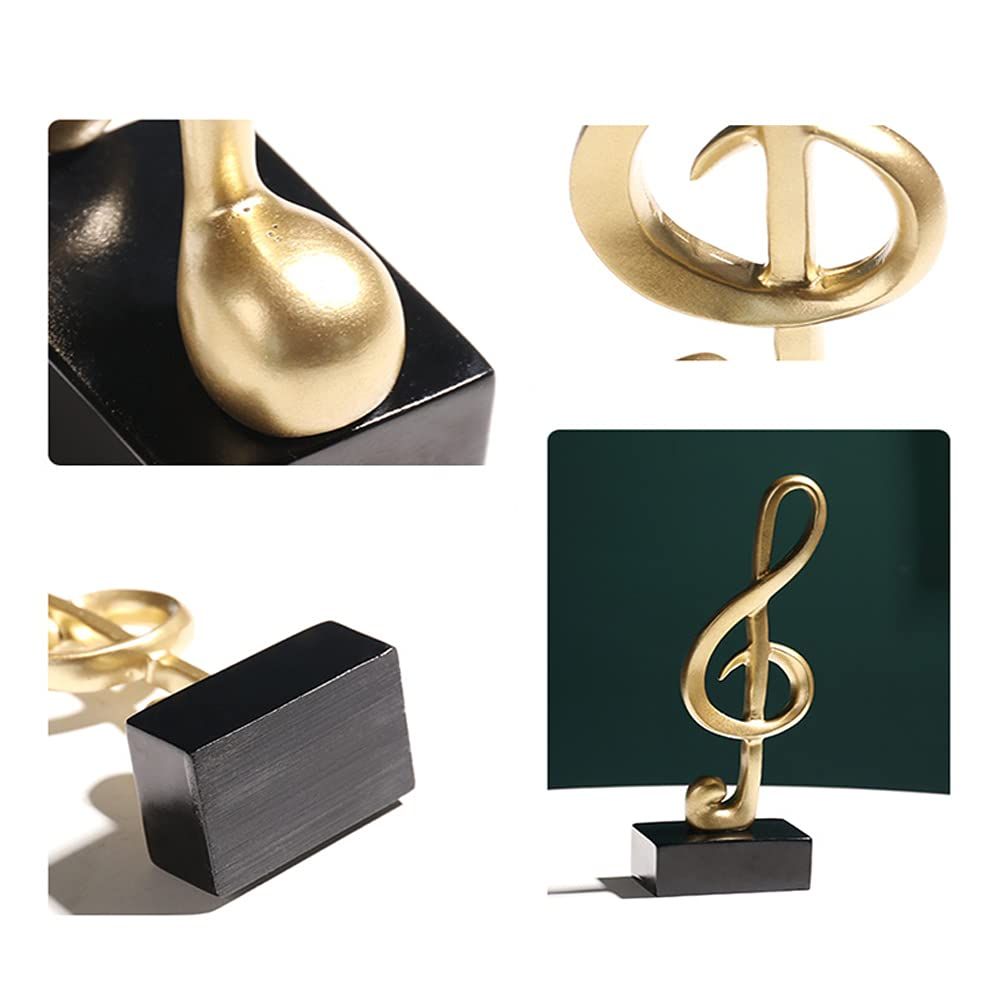 3Pcs Musical Sculptures Music Note Figurine Statue Decorative Ornaments Art