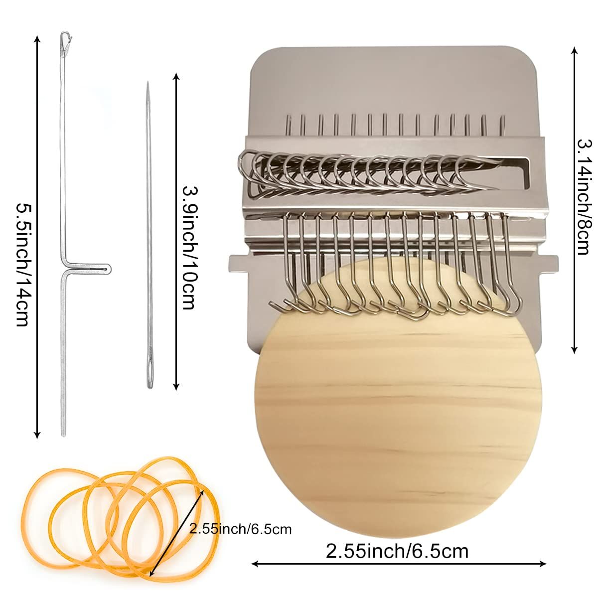 Small Weaving Loom, Wooden Darning Loom Type Weave Tool, for Mending Jeans and view 2