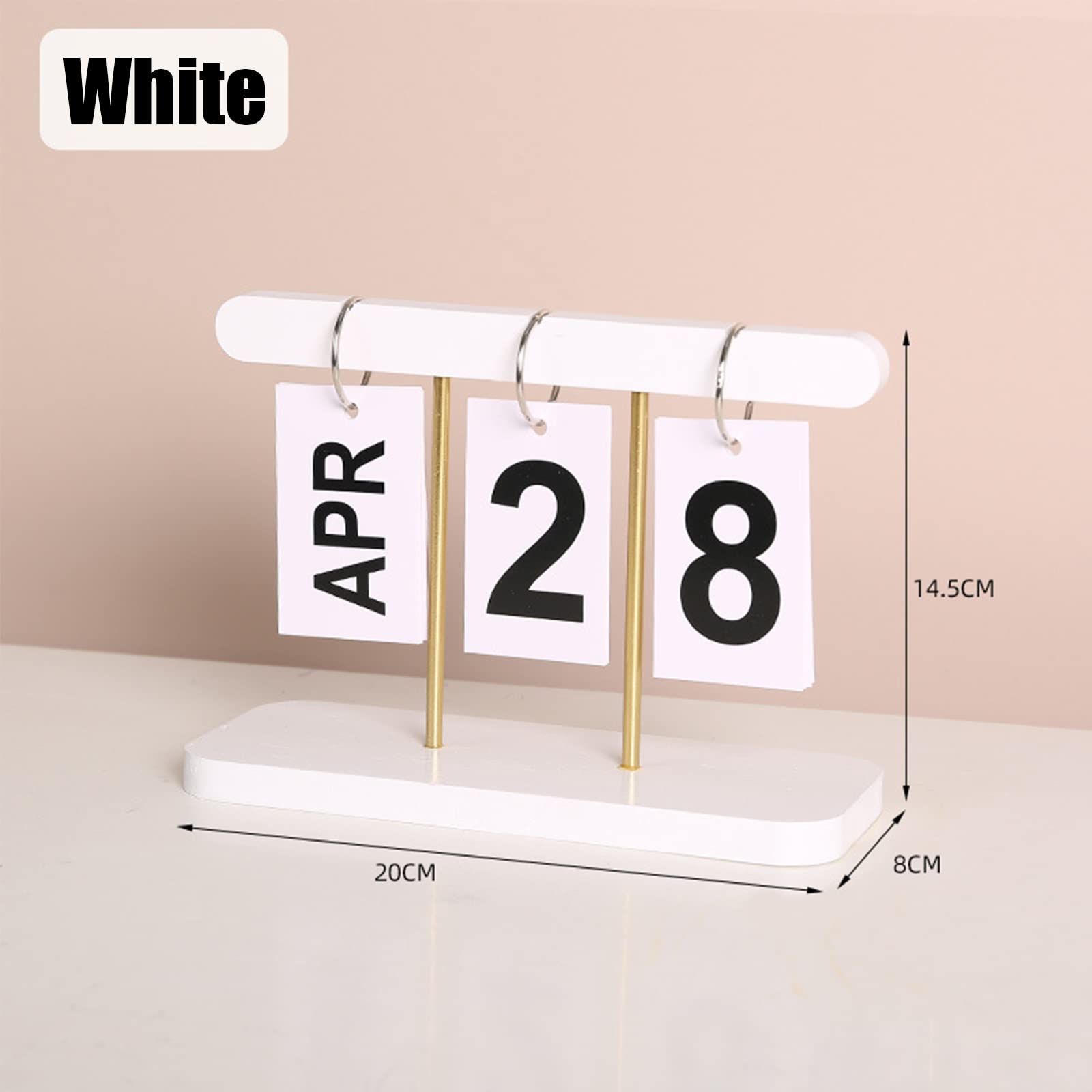 Perpetual Daily Flip Calendar for Desk Reusable Office Desktop Decor Home view 2