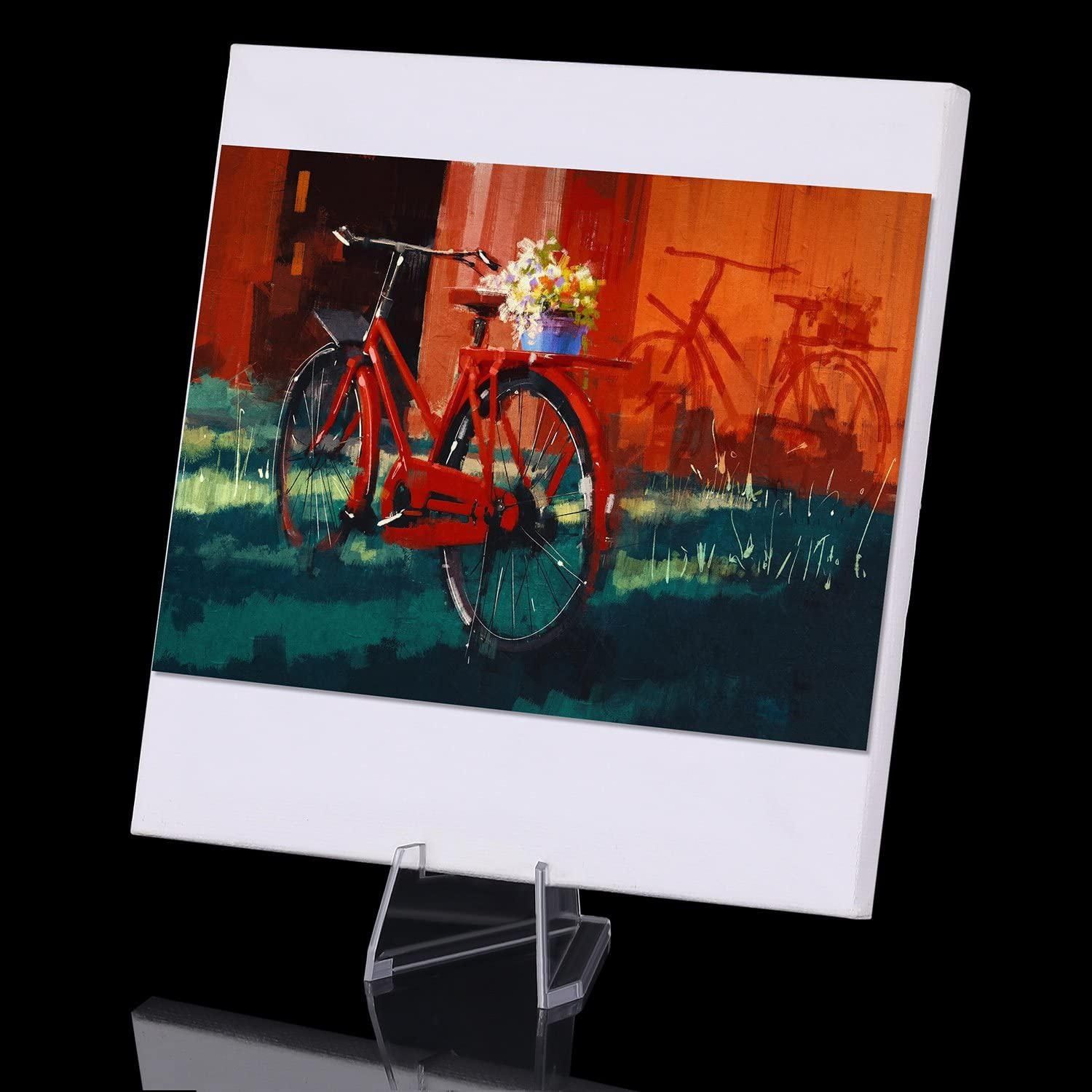 5 Packs Acrylic Easel Stands Clear Mini Coin Display Easel Holder for view 3