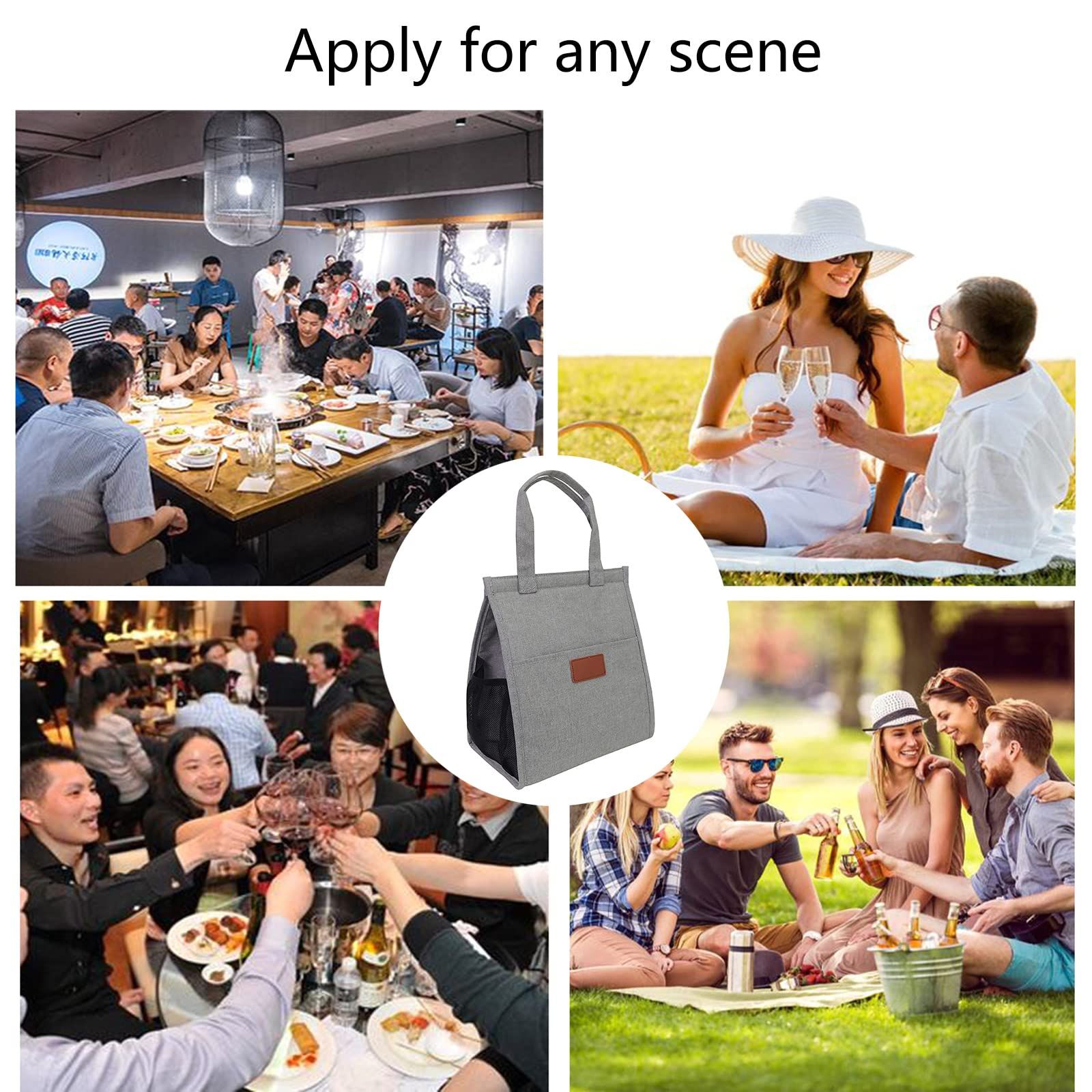 Lunch Bag With Handle Portable Insulated Thermal Bag Organizer Lunch Bag With view 2