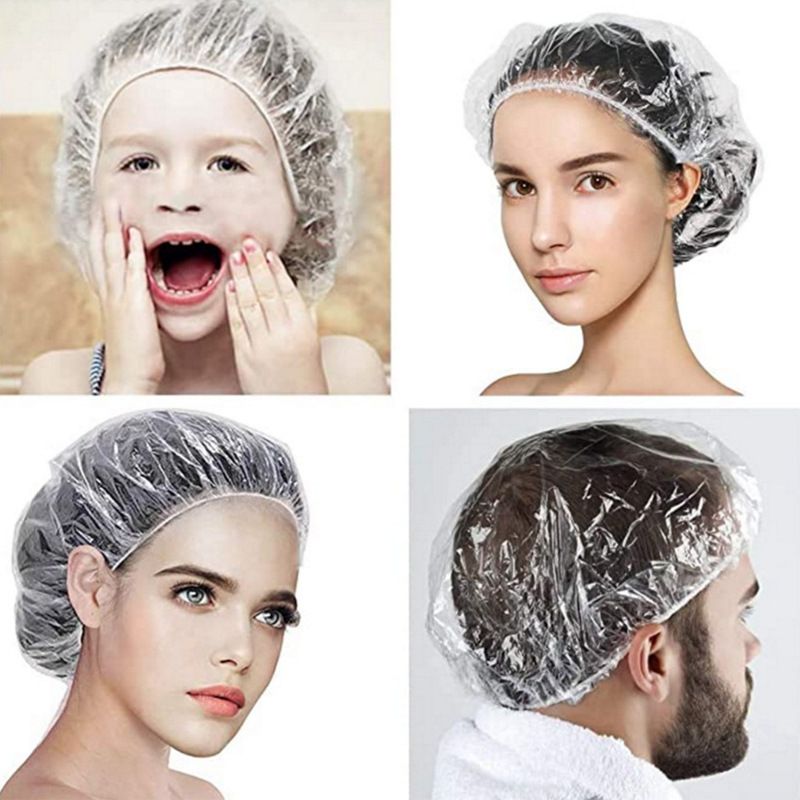 100 PCS Disposable Shower Caps — image 1