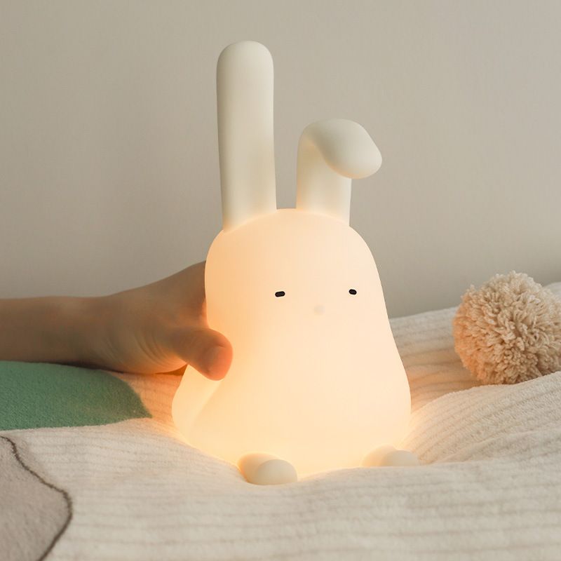 Cute Bunny Lamp, Desk Decor Nightlight with Phone Stand Feature, Silicone Xmas view 2