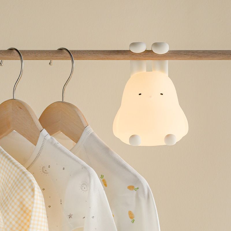 Cute Bunny Lamp, Desk Decor Nightlight with Phone Stand Feature, Silicone Xmas view 3