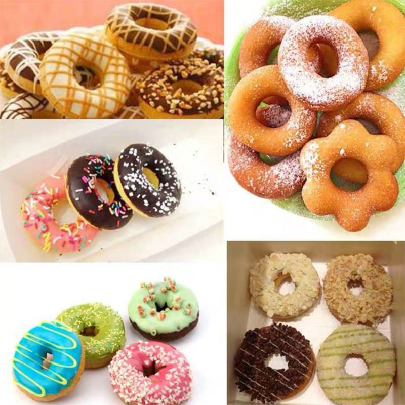 2 Pcs cake stencil donut mould maker donut baking molds circle stencil view 5