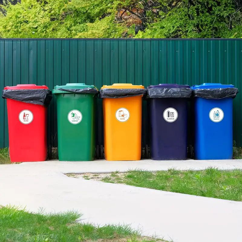 Recycling Stickers for Trash Can view 2