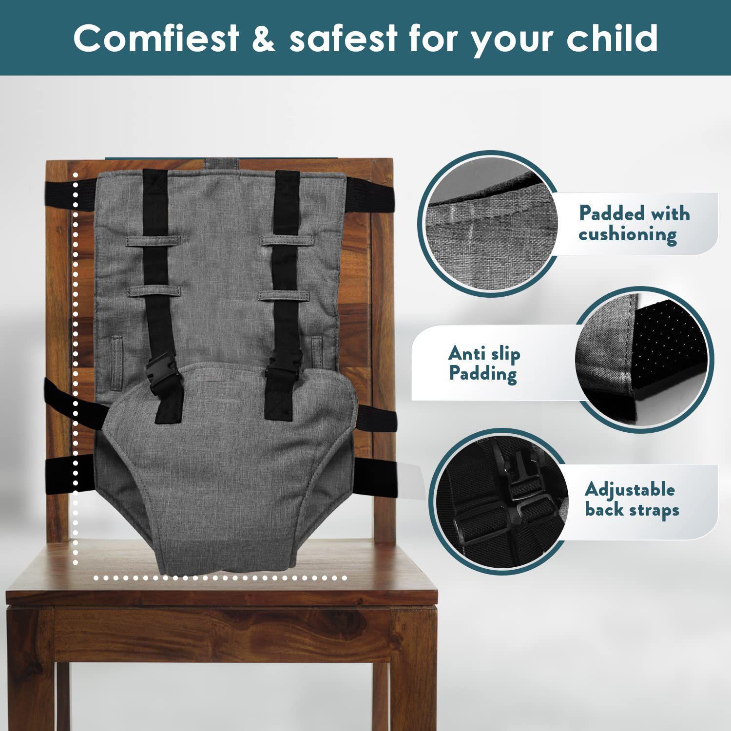 Travel Harness Seat, Fabric Portable High Chair for Baby, Travel High Chair view 5