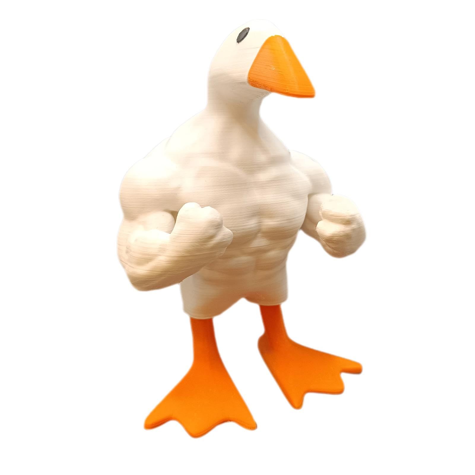 Muscular Duck Ornament, Magnetic Mouth Key Holder, Creative Keychain
