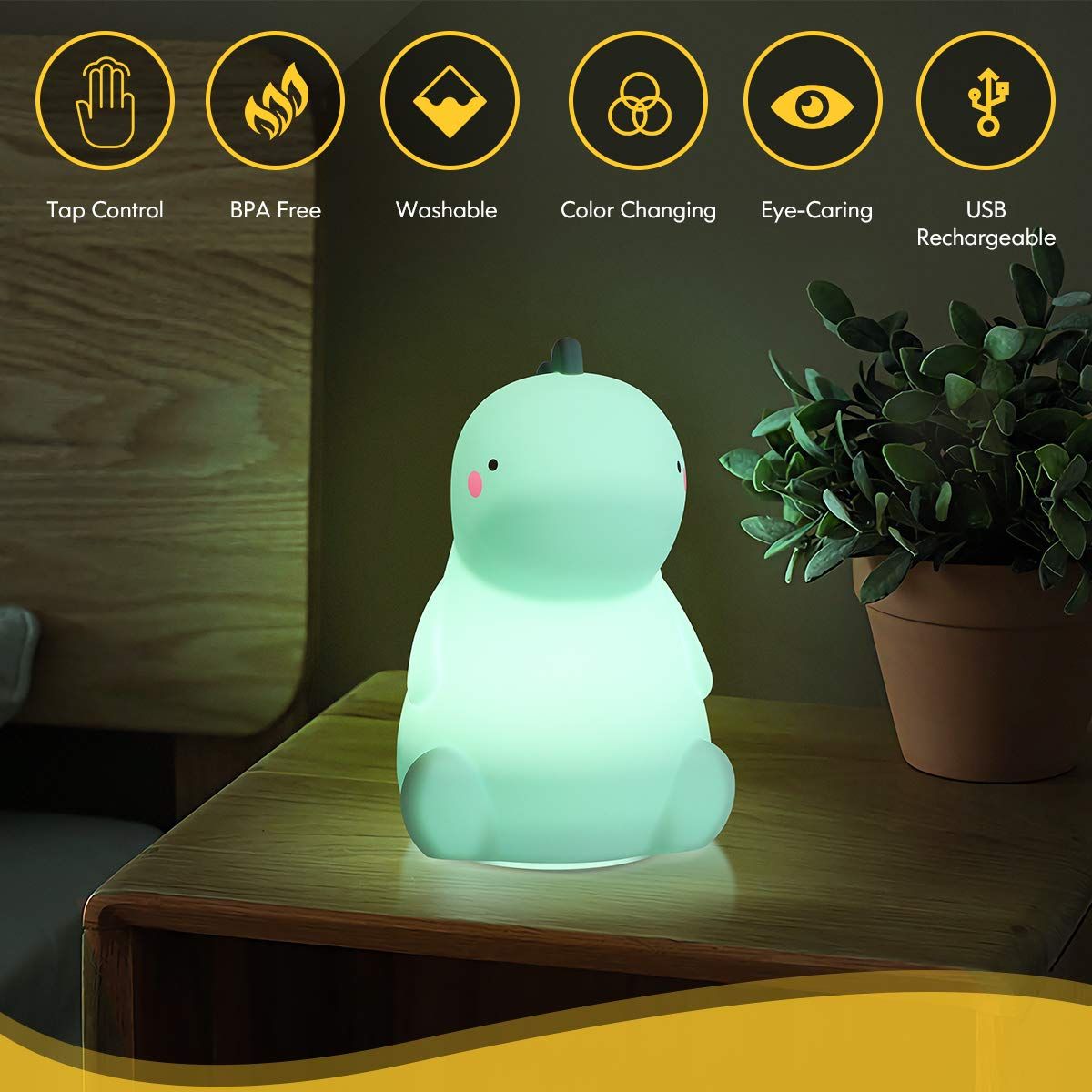 Dinosaur Night Light for Kids view 2
