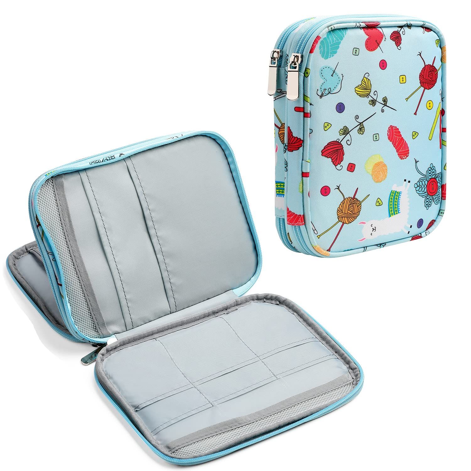 Knitting Needle Case, Portable Crochet Needle Case, Travel Organizer Storage — image 1