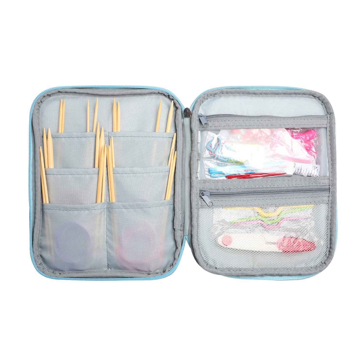 Knitting Needle Case, Portable Crochet Needle Case, Travel Organizer Storage view 5