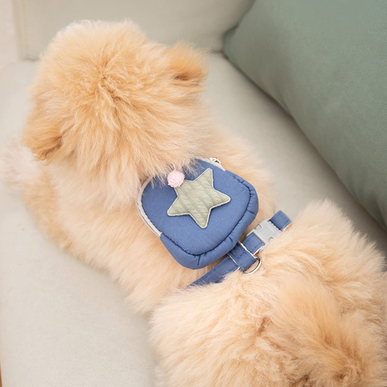 Pet Harness Leash Set, Cute Backpack Cat Vest Belt Leash Snap Design Pet view 5