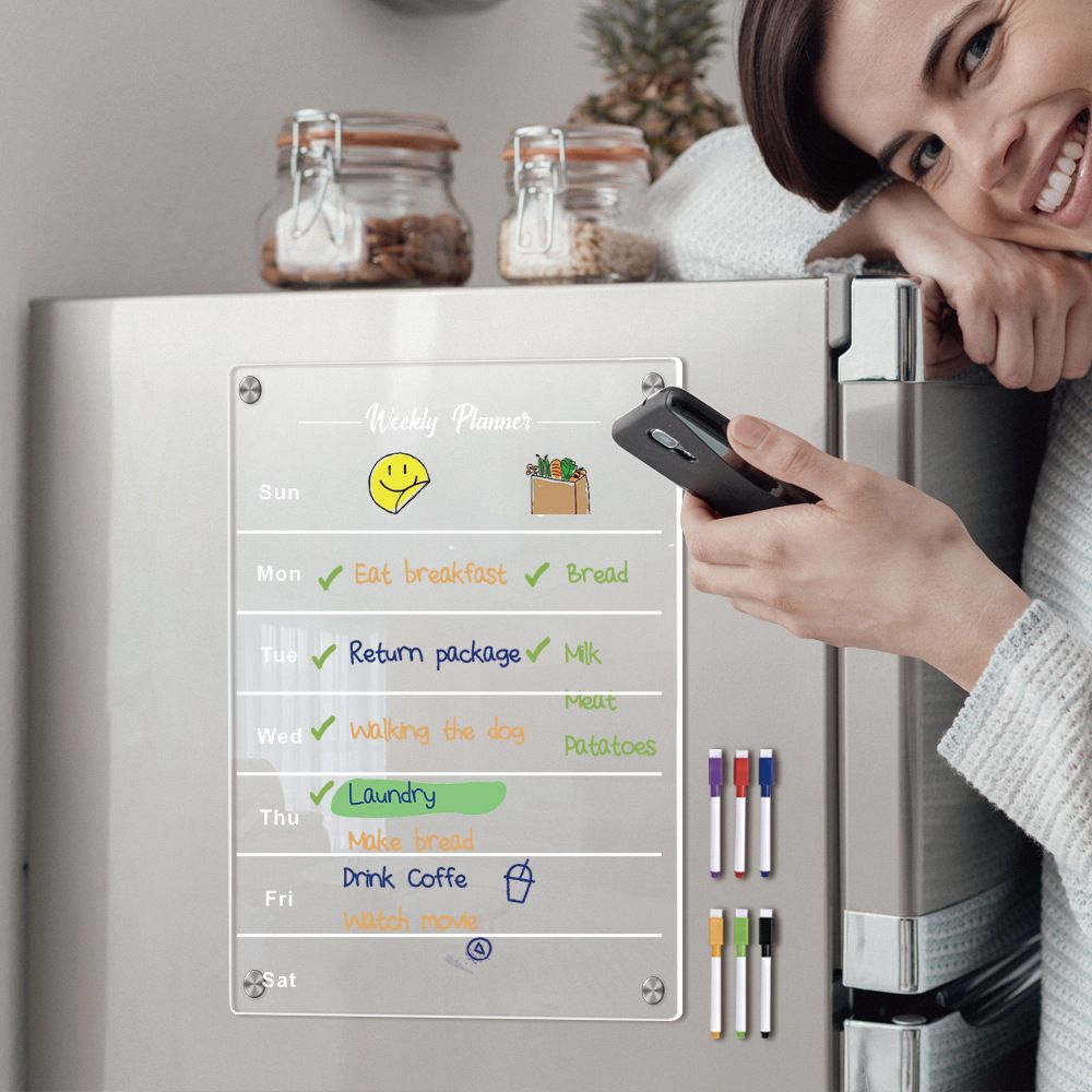8"x12" Weekly Meal Planner Magnetic Acrylic Board view 3