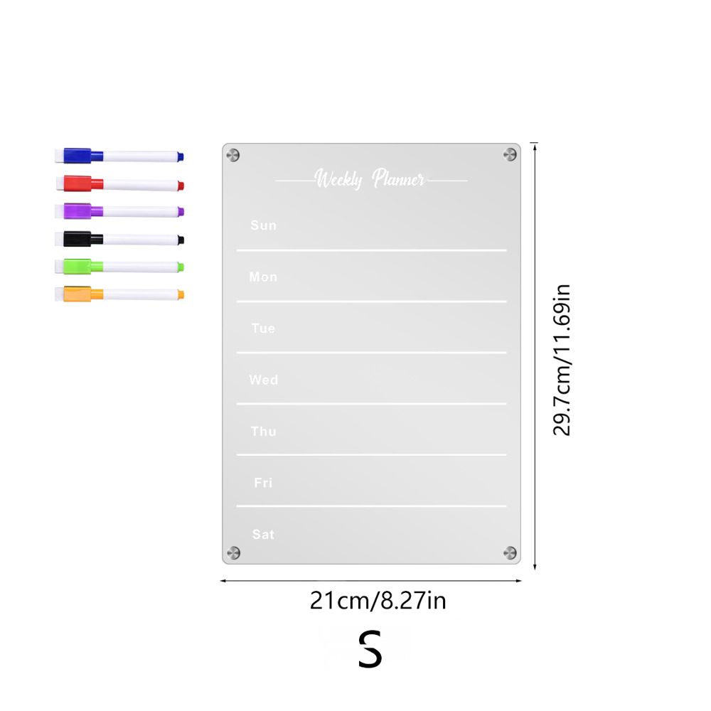 8"x12" Weekly Meal Planner Magnetic Acrylic Board view 5