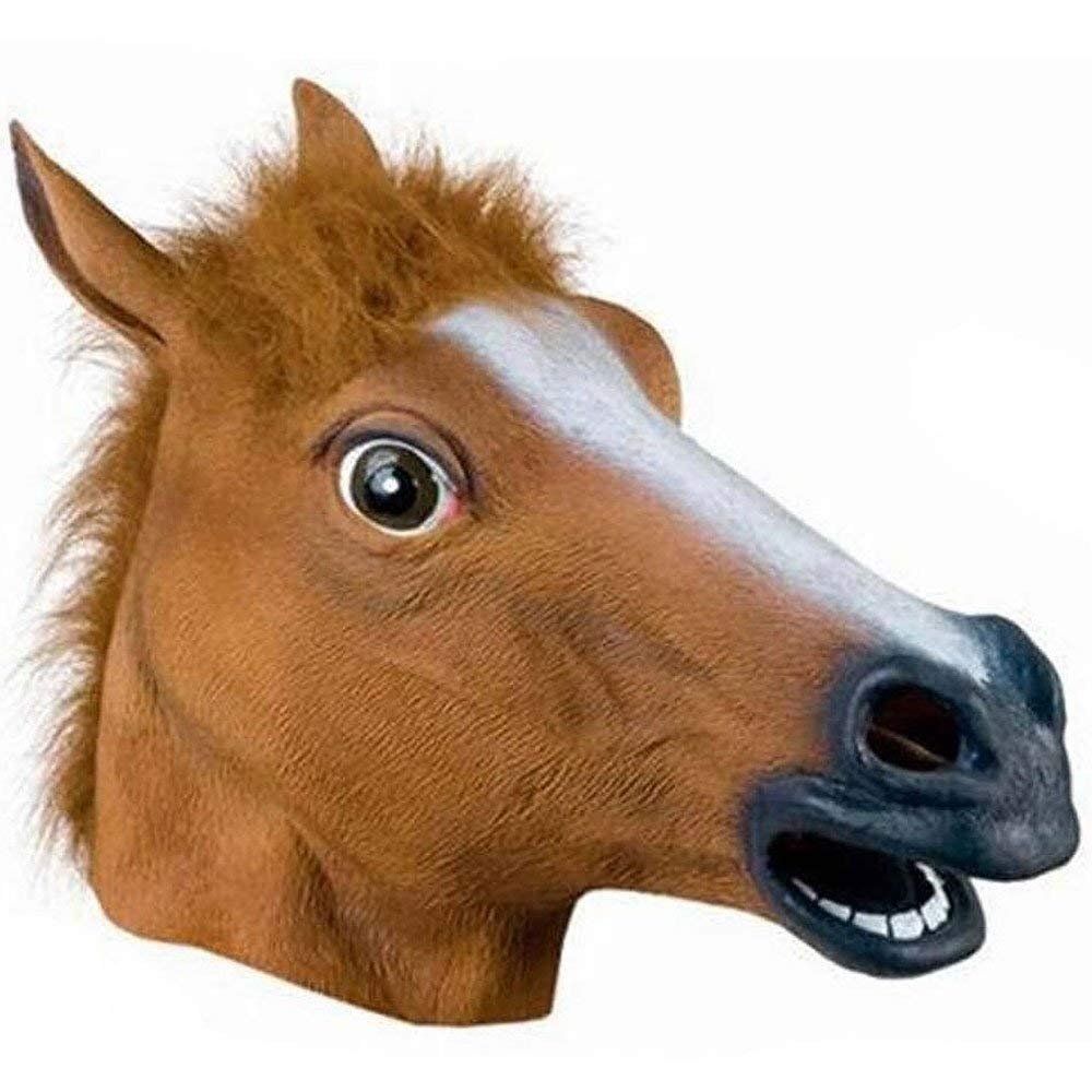 Latex Horse Mask, Halloween Animal Masks Horse Masks Costume Party Mask Adults view 5