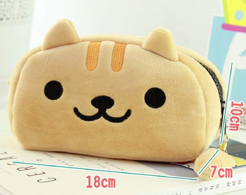 Cute Cat Plush Pencil Case Pen Bag Cartoon Make Up Cosmetic Bag Cartoon view 4