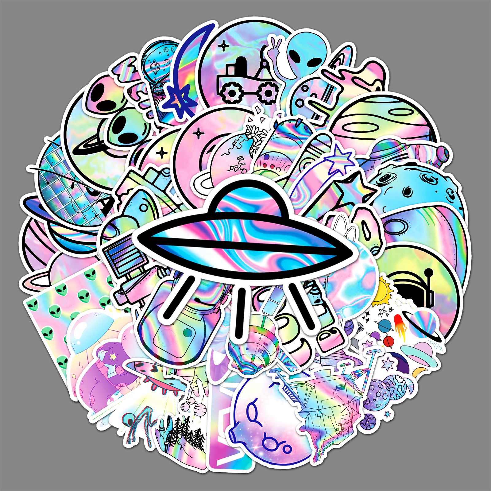 Alien Stickers for Kids,50pcs Pack Waterproof Sticker for Water Bottles Laptop