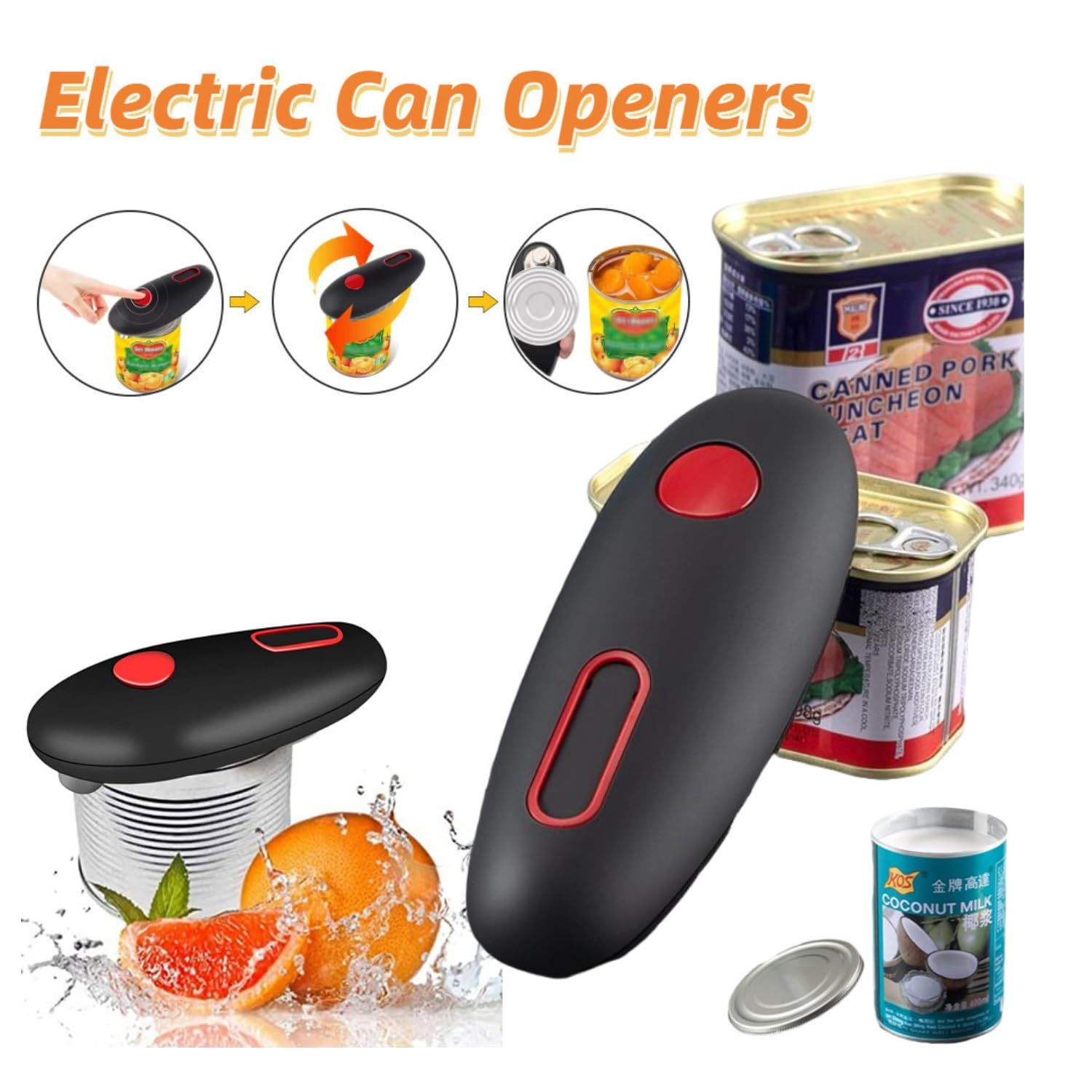 Electric Can Opener,Battery Operated, Can openers for Seniors and Arthritis view 3