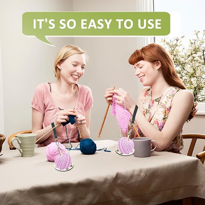 Portable Wrist Yarn Holder Set - Ultimate Yarn Organizer with Wrist Strap & view 2