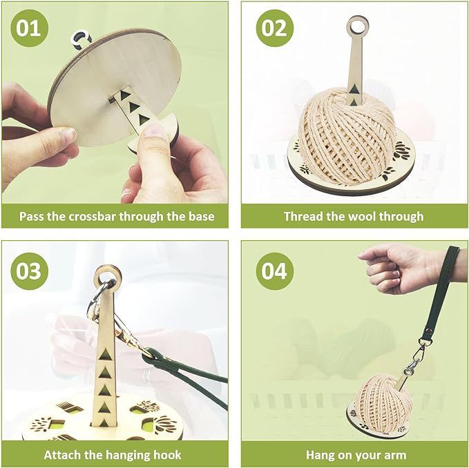 Portable Wrist Yarn Holder Set - Ultimate Yarn Organizer with Wrist Strap & view 3