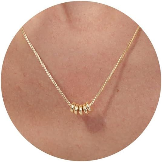 Gold Necklace for Women, Necklace Gold Plated Sun Lotus Flower Necklace Simple — image 1