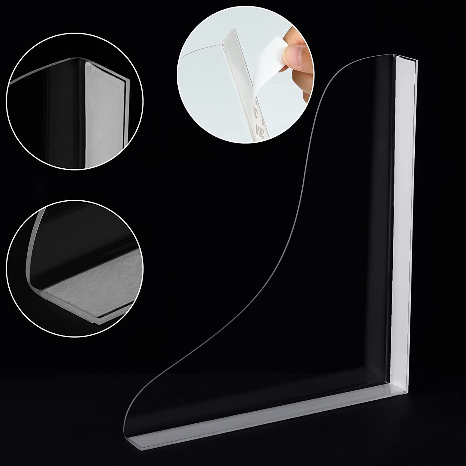 2 Pcs Acrylic Shower Splash Cover Bath Sink Shield Bath Splash Shield Set view 5