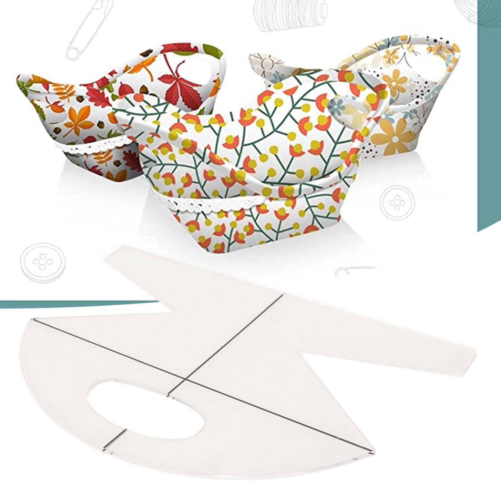 Quilting Templates Acrylic Sewing Machine Ruler Clear Cookie Basket Bag view 3