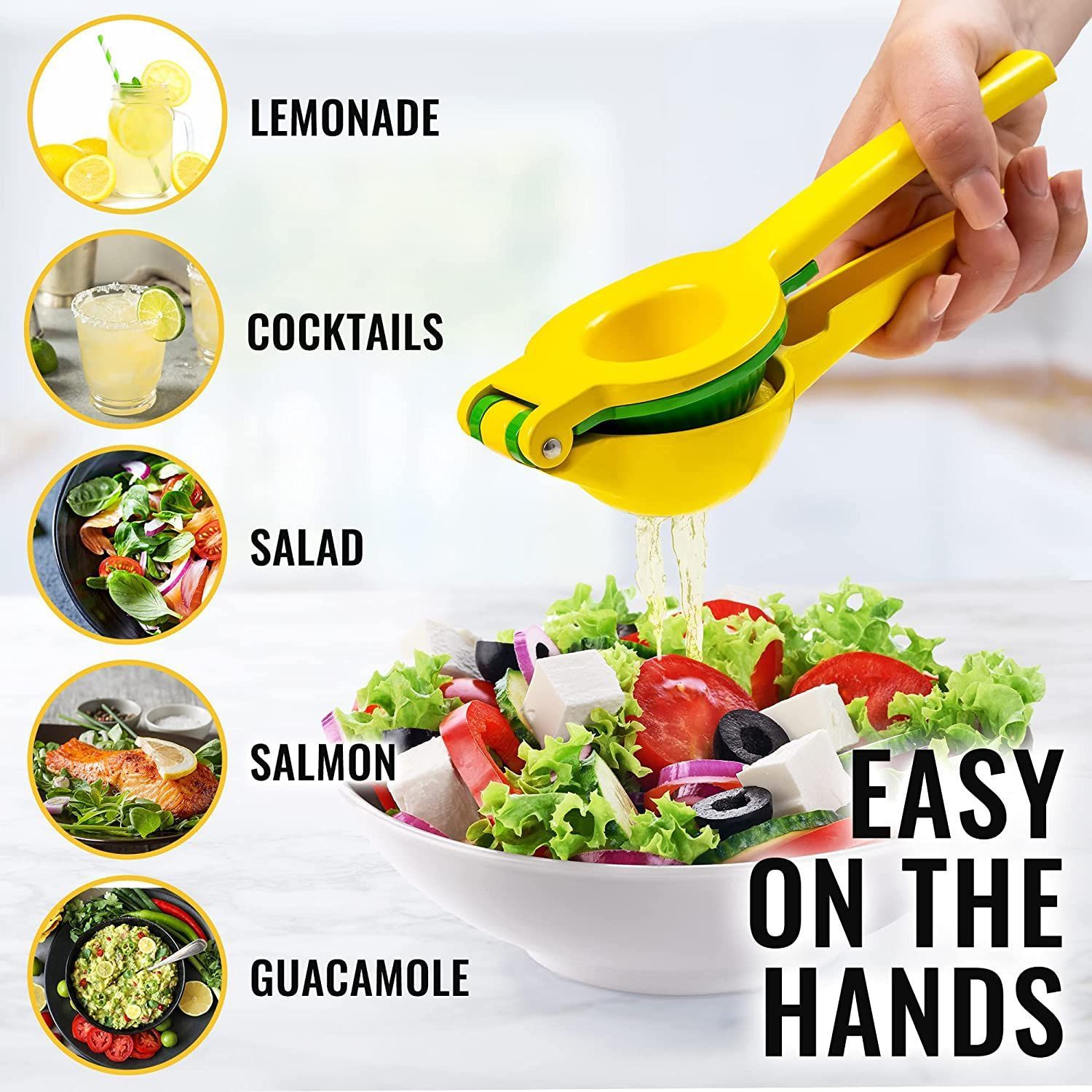 Simple Craft 2-In-1 Lemon Squeezer - Easy To Use Manual Juicer Hand Press view 3