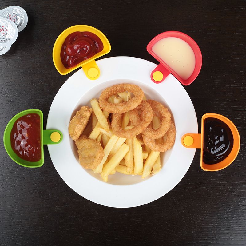 4 PCS Creative Kitchen Can Clip Bowl Dish Multi-Function Seasoning Dish Dish view 4