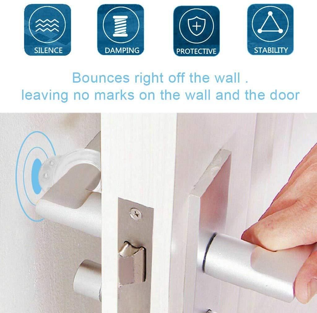 8pcs Door Stopper Transparent Silica Gel Door Handle Buffer Wall Protection view 3