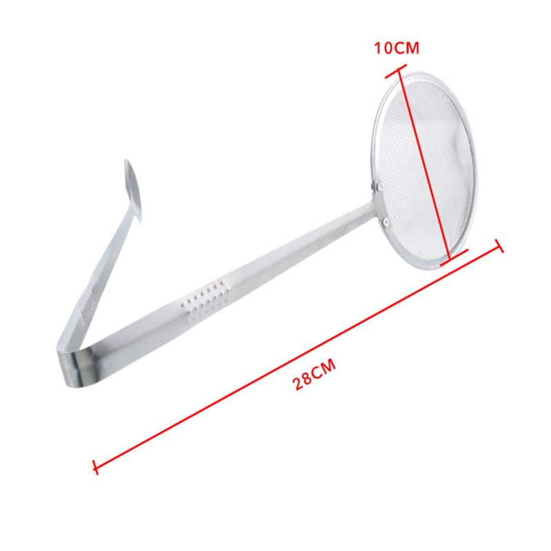 Doublehero Stainless Steel Fine Mesh Strainer Tongs Oil Filter Spoon view 2
