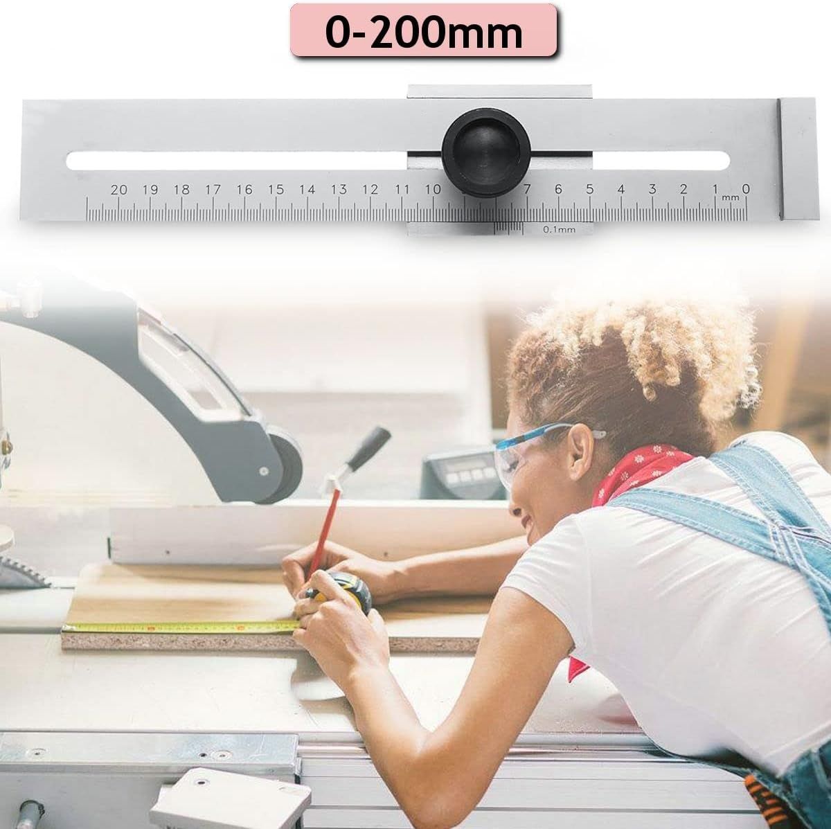 Sliding Line Ruler Precision Carbon Steel Ruler Woodworking Parallel Ruler view 5