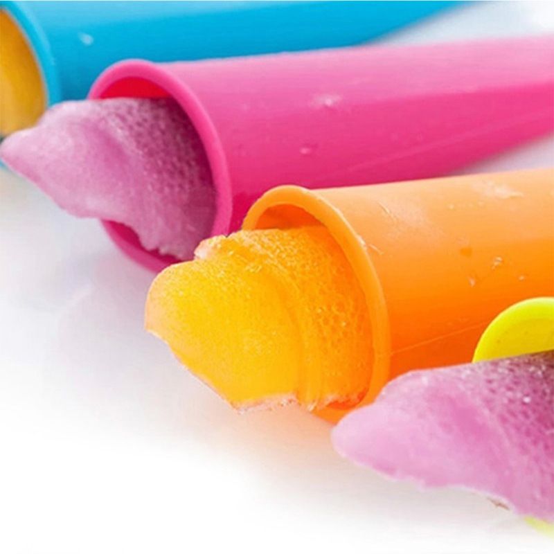 Set of 6 Popcical Mold, Popsicle Molds, Silicone Ice Pop Molds with Lids view 2