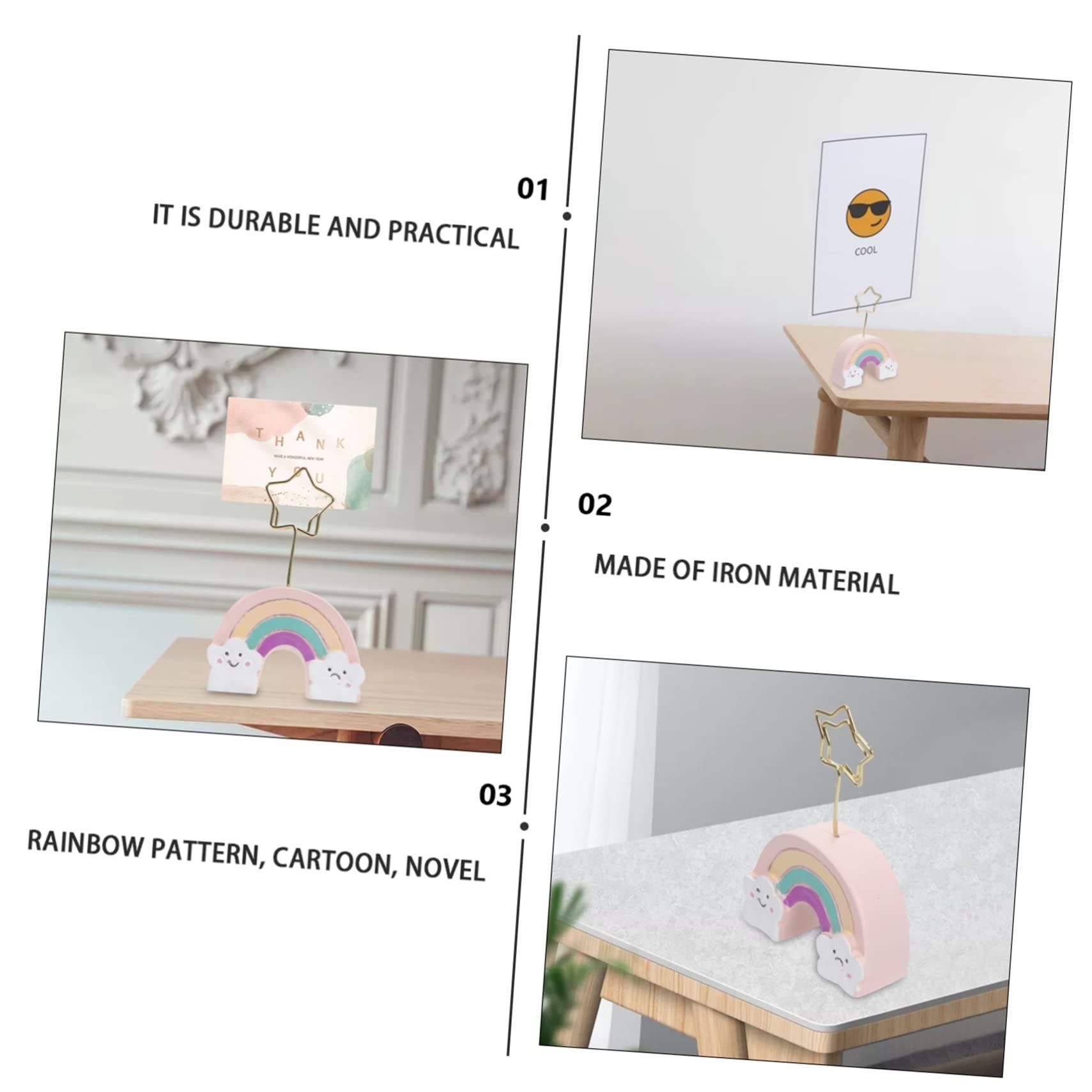 1pc Business Card Holder Desktop Photo Clips Postcard Clamp Memo Paper Holder view 3