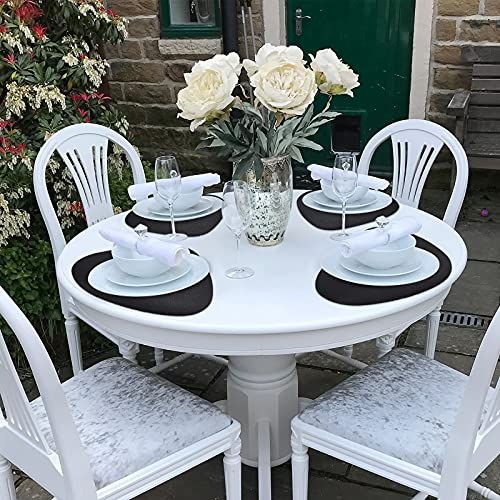 Leather Placemats Set of 4 Wipeable Washable Place Mats for Square Round Table view 4
