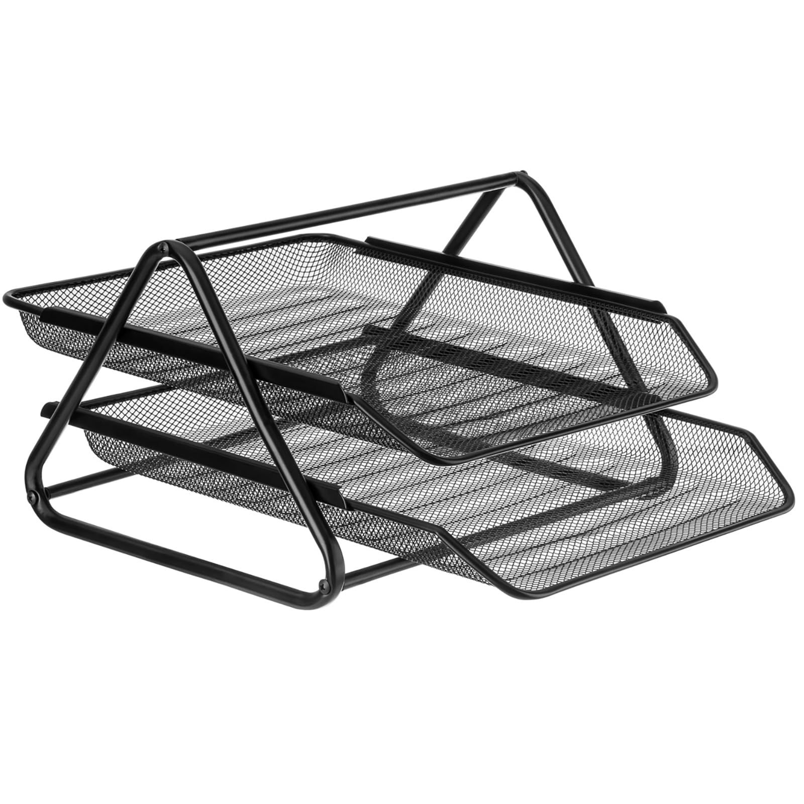 File Rack Document Stand Metal Tray Organizer File Holder Organizer Rack File — image 1