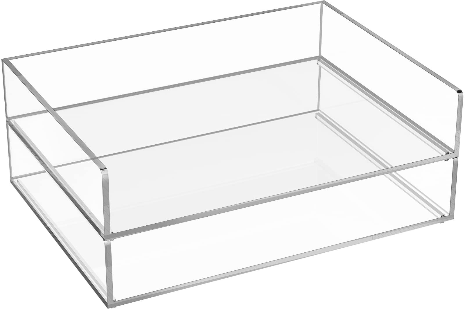 Acrylic Letter Tray Paper Organizer Tray Acrylic Desk Organizer Clear File view 5